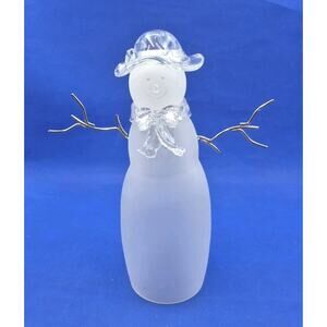 Frosted Acrylic Snow Woman Table Decor 11.5" Tall Original Packaging YK